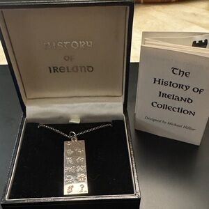 History of Ireland Silver Necklace